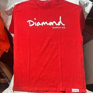 Diamond Supply Co. Bold Red Short Sleeve Tee